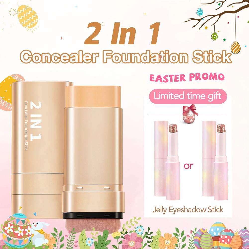 2-in-1 Foundation & Concealer Stick Full Coverage