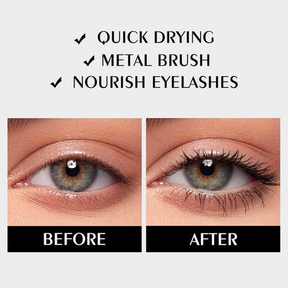 Waterproof Fibre Mascara  – Volume & Length without Clumping for Dramatic Moments