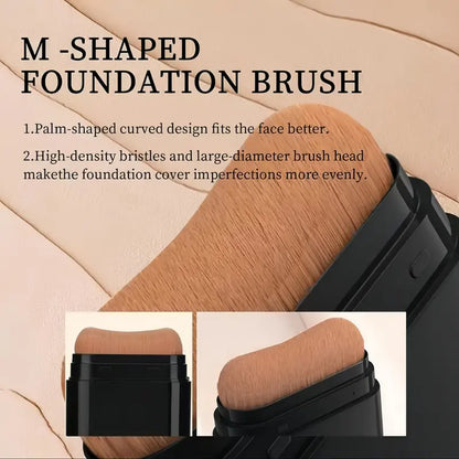 Dual-Ended Foundation & Concealer Stick with Built-in Brush