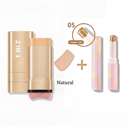 2-in-1 Foundation & Concealer Stick Full Coverage